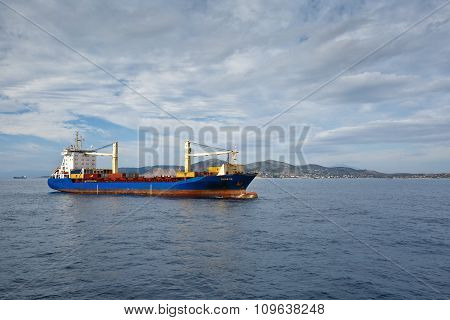 Container ship.
