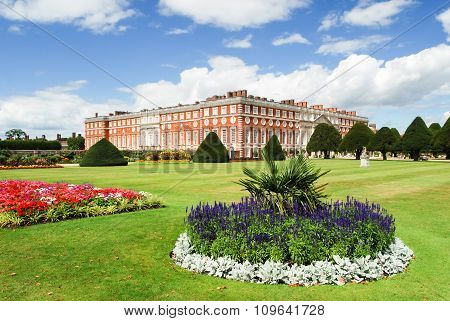 Hampton Court palace on a sunny day