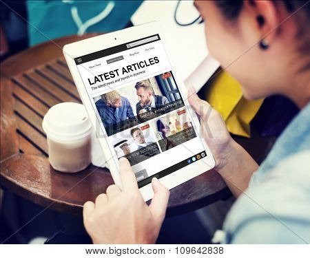 Lastest Article Webpage Advertising Announcement Concept