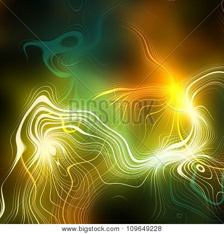 Abstract plasma discharge as a background. Psychedelic color image.