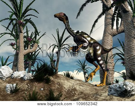 Caudipteryx dinosaur - 3D render