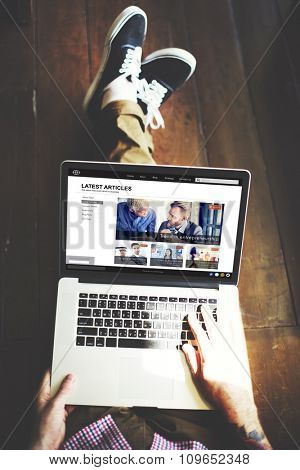 Lastest Article Webpage Advertising Announcement Concept
