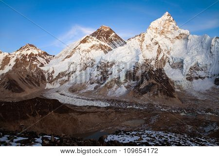 Everest And Nuptse From Kala Patthar