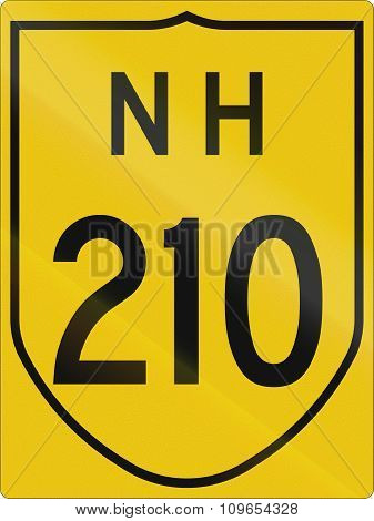 Indian National Highway Number 210 Route Shield