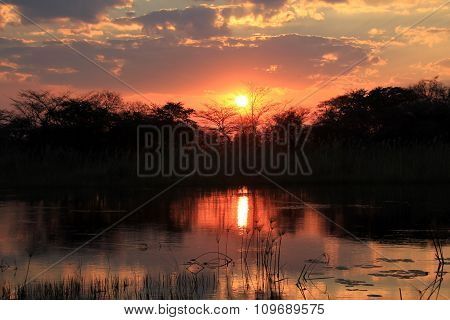 Sunset at Kwando River