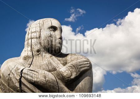 Wooden Statue Of The Idol.