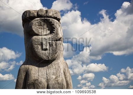 Wooden Statue Of The Idol.
