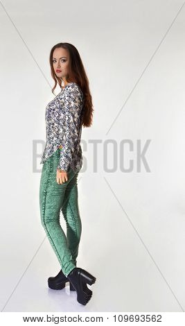 Young ukrainian girl standing with nice pose