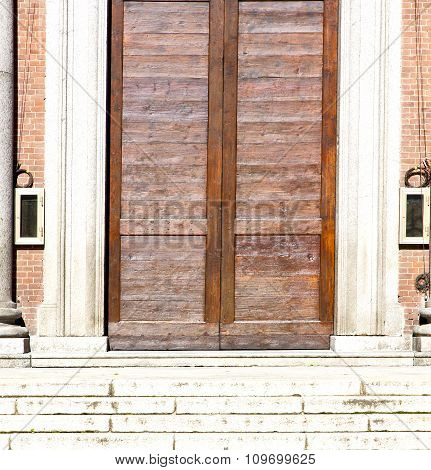 Italy  Lombardy     In  The Somma  Church  Closed Brick Tower    Wall