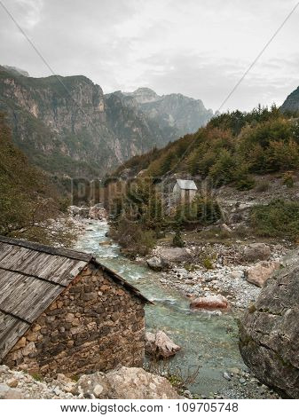 Stone House On River