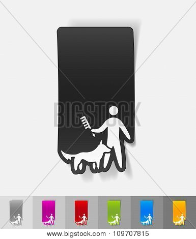 realistic design element. caring for a dog