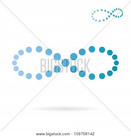 Blue Dotted Infinity Sign