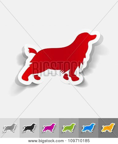 realistic design element. spaniel