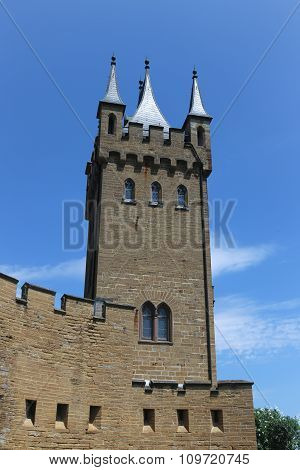 Castle Tower In Hohenzollern Castle, Germany.