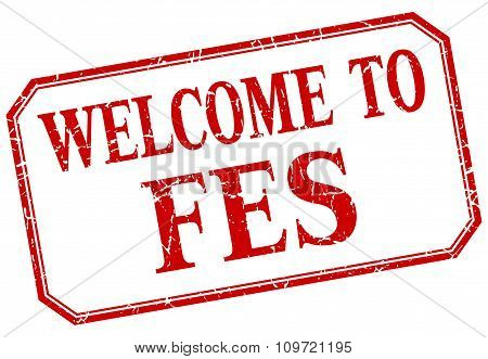 Fes - Welcome Red Vintage Isolated Label