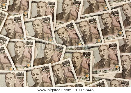 Japanese yen notes. Money from Japan