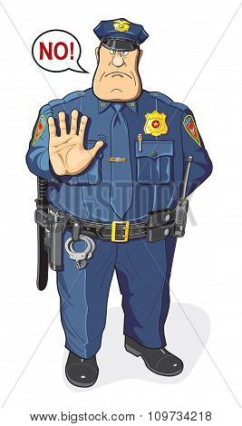 Policeman says NO