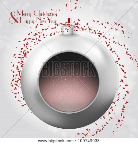 Christmas Ball with magic glitter and confetti