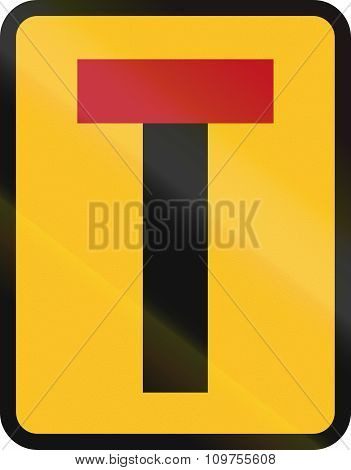 Temporary Cul-de-sac (dead End) Sign In South Africa