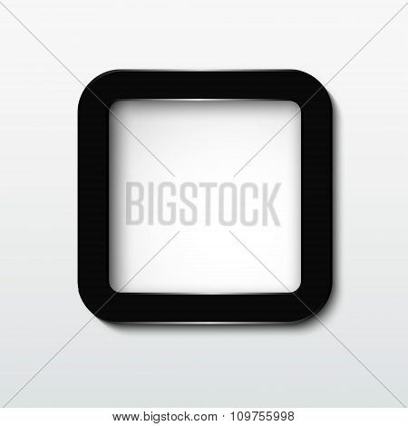 Realistic vector frame with metal edge.