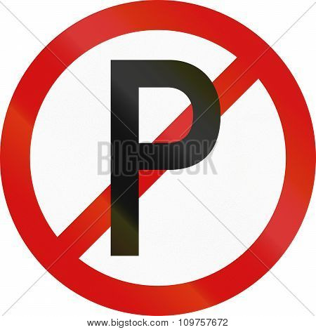 Regulary No Parking Sign In South Africa