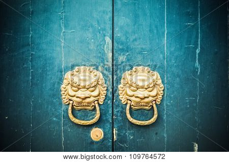 Antique Oriental Door Knocker