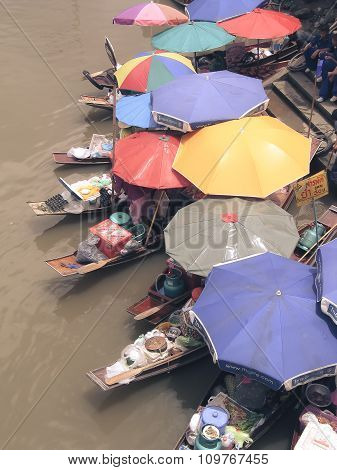 Water Market At Amphawa - Samut Songkhram, Thailand