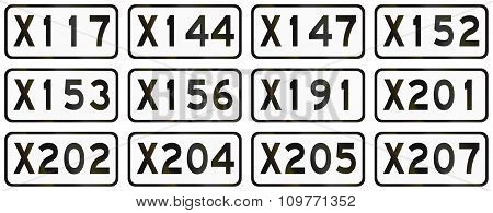 Collection Of Chinese Route Shields For County Roads
