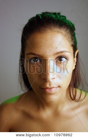 Smukke Teen Latina, Unretouched rå Headshot
