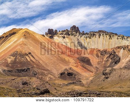 Beautiful   Crater Of Volcano Tunupa In Bolivia