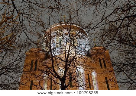 classical Armenian cathedral in Moscow