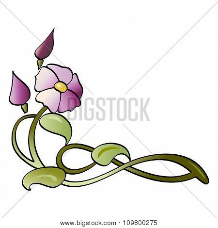 Deco, flower-Sketch for fusing