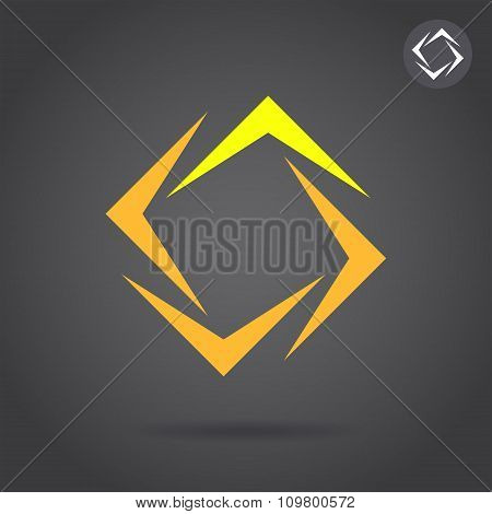 V Segmented Square Figure