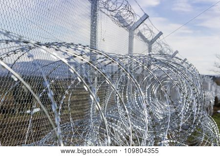 The Army Of F.y.r. Of Macedonia Continues The Fence Construction At The Greek - Fyrom Border To Stop