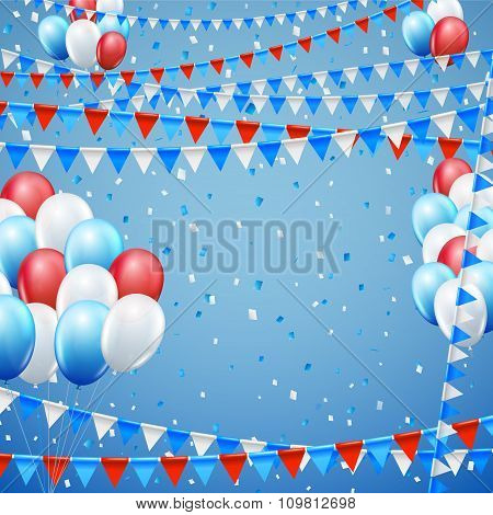 Festive flags background