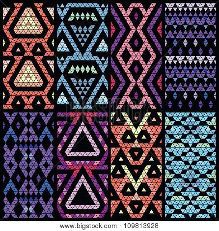 Set of eight patterns.