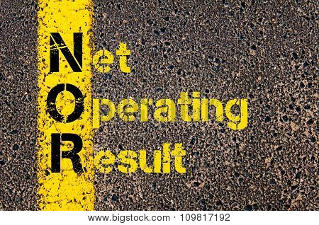 Business Acronym Nor As Net Operating Result