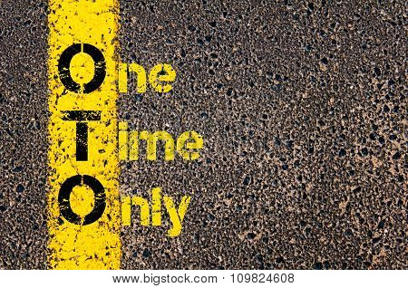 Accounting Business Acronym Oto One Time Only
