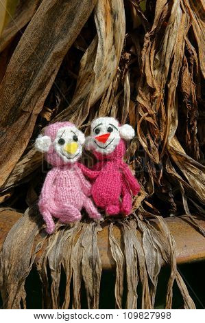 Monkey, Symbol,  Intelligent, Handmade, Knitted Toy