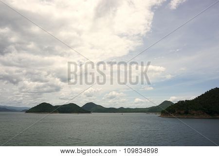 View Of Srinakarin Dam In Kanchanaburi