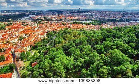 Area Lesser Town Of Prague(mala Strana), Near The Church Saint Vitus, Ventseslaus And Adalbert. Czec