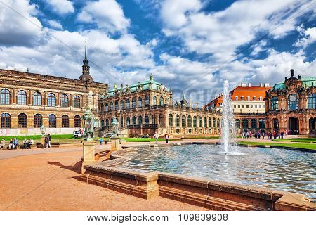 Dresden,germany-september 08,2015: Zwinger Palace (der Dresdner Zwinger) Art Gallery Of Dresden, Whi