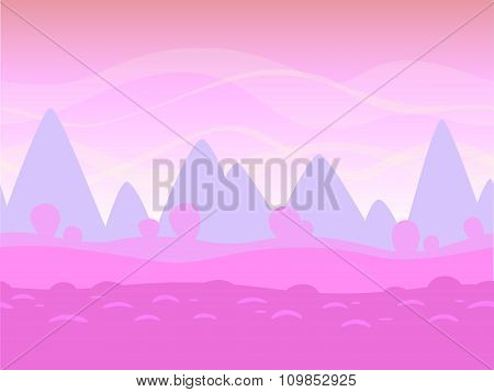 Cartoon flat seamless landscape