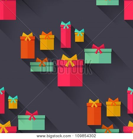 Gifts on a blue background
