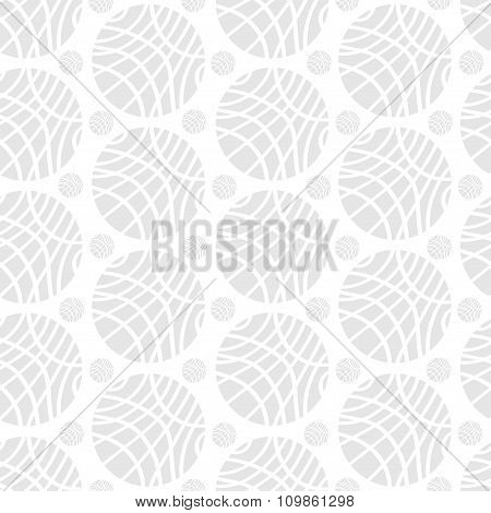Striped Light Grey Spheres On White Background