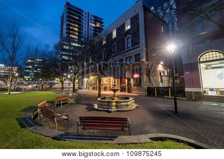 Hindmarsh Square At Night, Adelaide