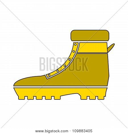 Boot Icon On White.