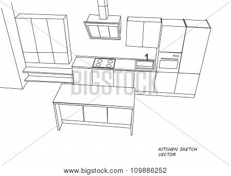 Kitchen furniture sketch