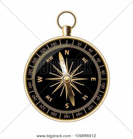 Big retro compass for travels and outdoorsman