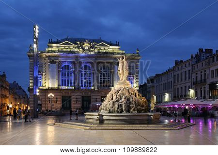Montpellier France Place De La Comedie